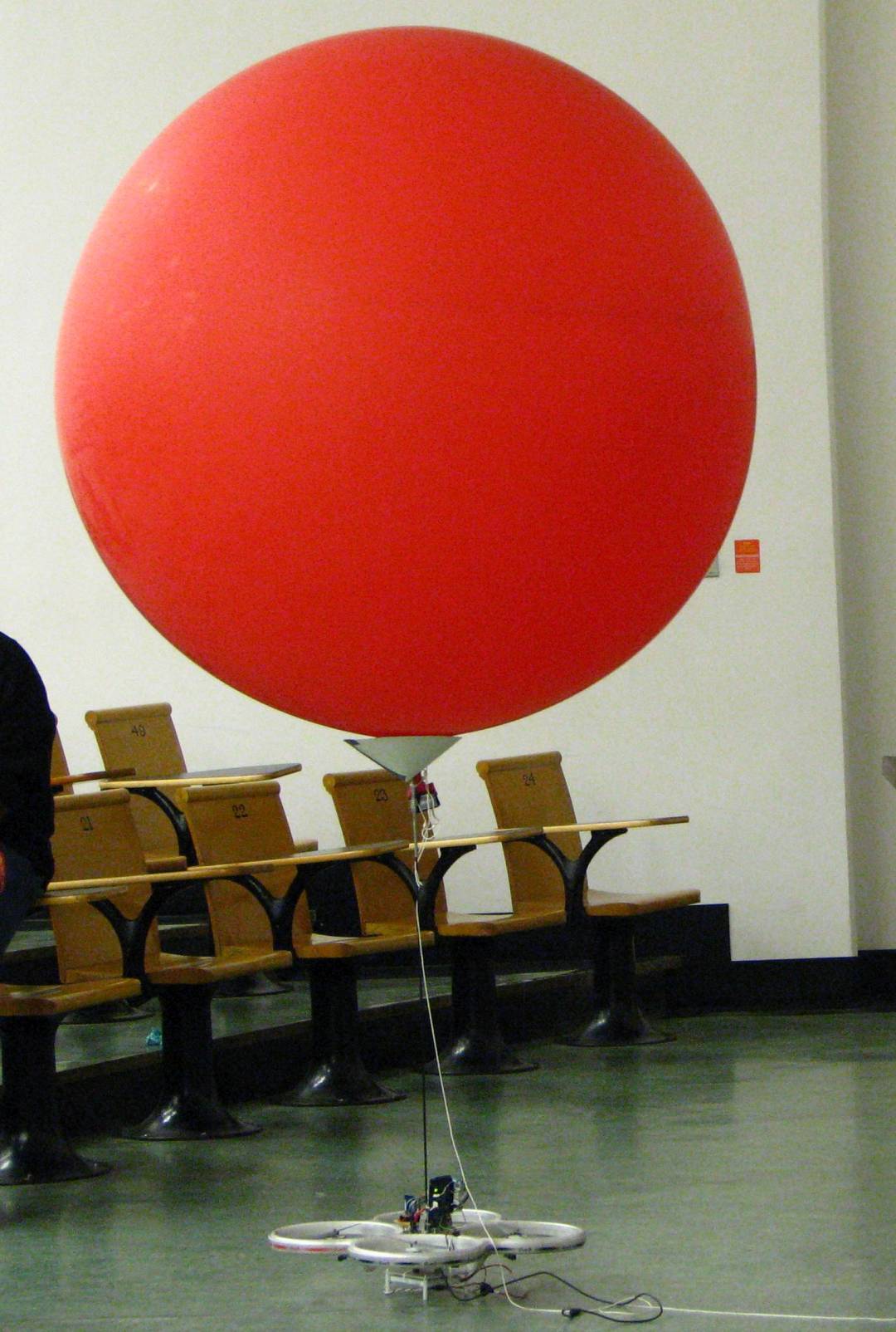 quadrotor with balloon test flight